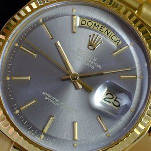 Rolex Day-date RARE Silver Sigma Dial 36mm Watch